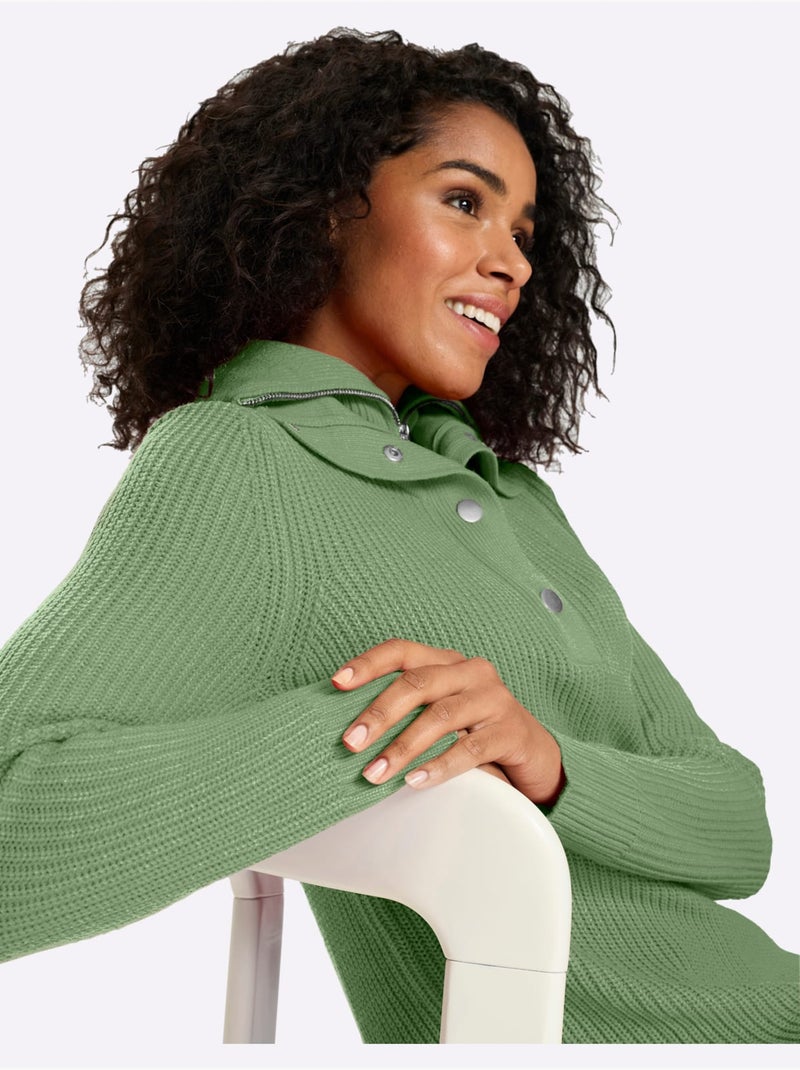 Camionneur Col Double - Taille Standard - Moda Vilona Vert eucalyptus - Kiabi