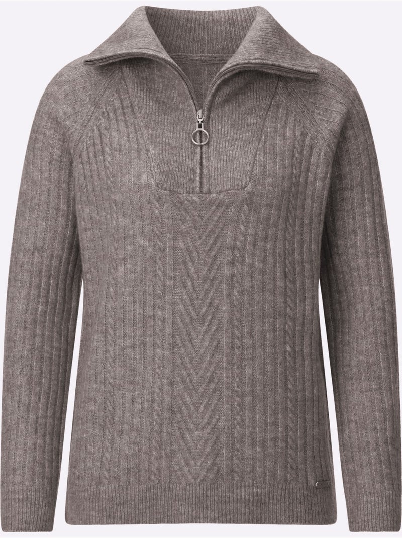 Camionneur fil chiné doux - taille standard - witt Gris taupe - Kiabi