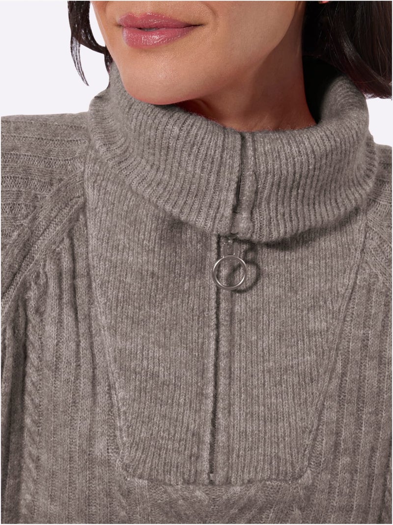 Camionneur fil chiné doux - taille standard - witt Gris taupe - Kiabi