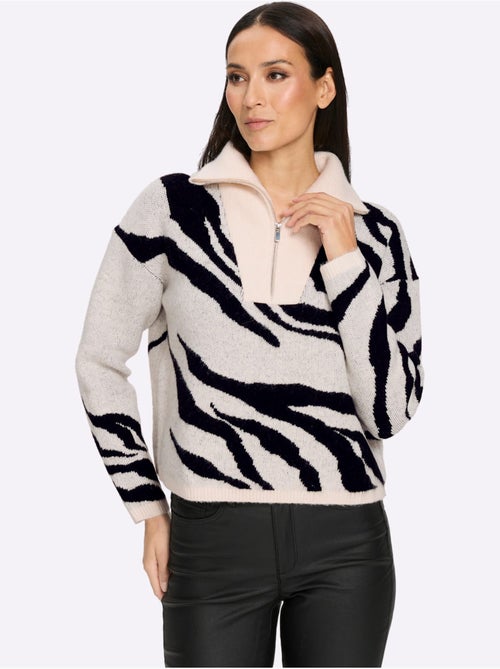 Camionneur Tricot Jacquard élégant - Taille Standard - Helline - Kiabi Camionneur Tricot Jacquard élégant - Taille Standard - Helline - Kiabi
