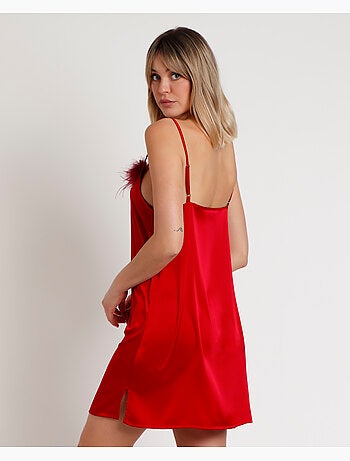 Camisole à bretelles en plumes de Noël Marabu pour femme ADMAS CLASSIC