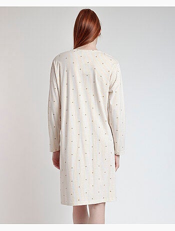 Camisole à manches longues à rayures et étoiles pour femme ADMAS CLASSIC