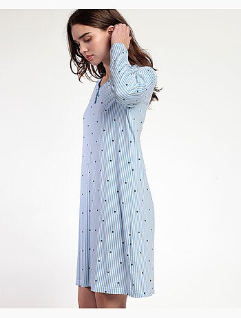 Camisole à manches longues à rayures et étoiles pour femme ADMAS CLASSIC