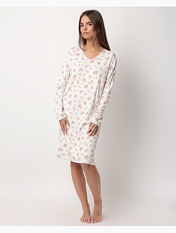 Camisole à manches longues ADMAS CLASSIC à pois et fleurs pour femme