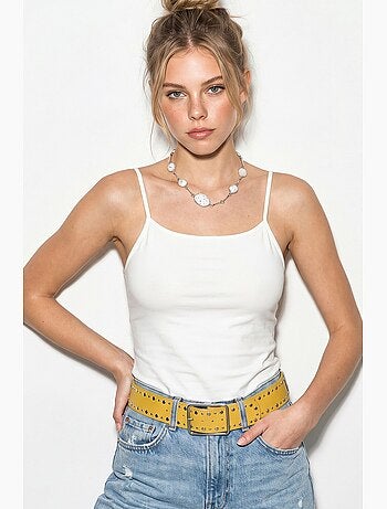 Camisole en coton à encolure carrée lucci