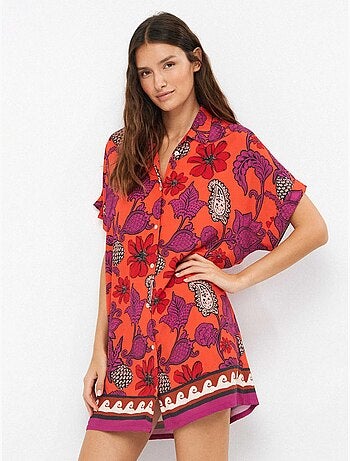 Camisole légère avec imprimé floral tropical