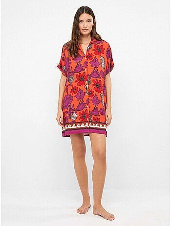 Camisole légère avec imprimé floral tropical