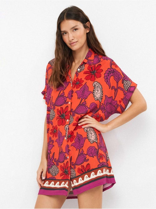 Camisole légère avec imprimé floral tropical - Kiabi Camisole légère avec imprimé floral tropical - Kiabi