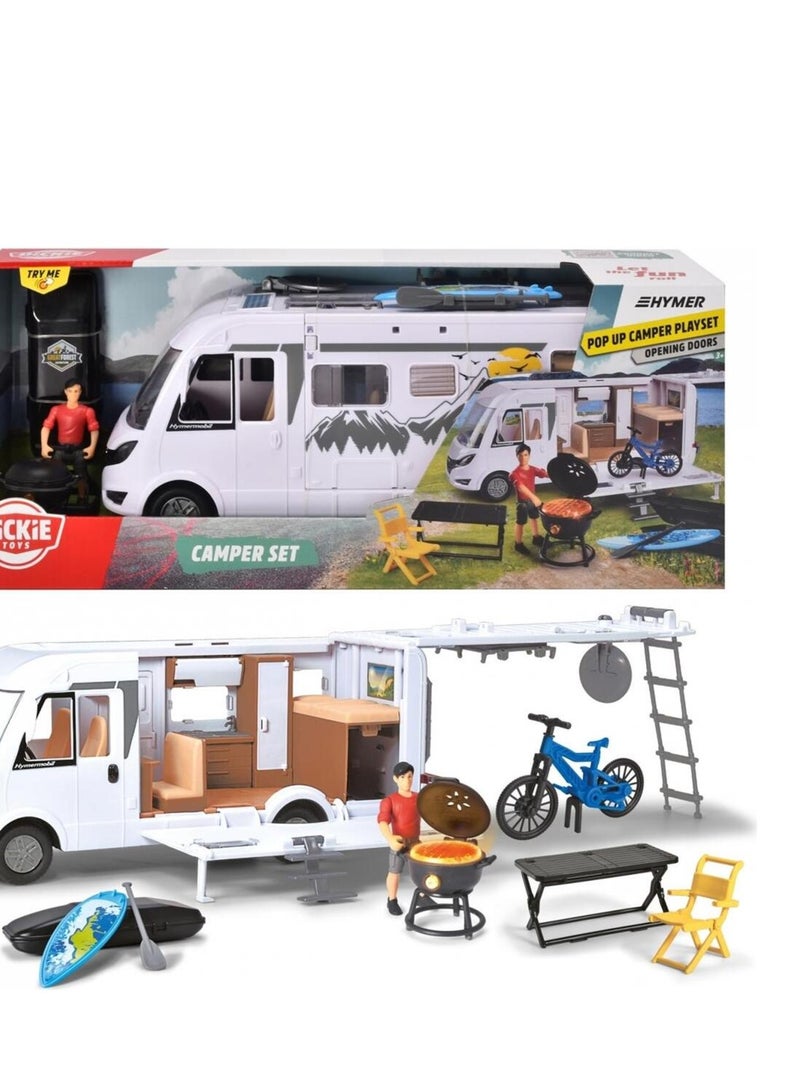 Camping-car miniature 30 cm - dépliable avec nombreux accessoires N/A - Kiabi