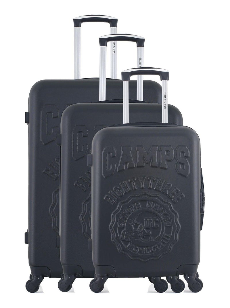 CAMPS UNITED - Set de 3 Valises MIT 75 cm 4 Roues Noir - Kiabi