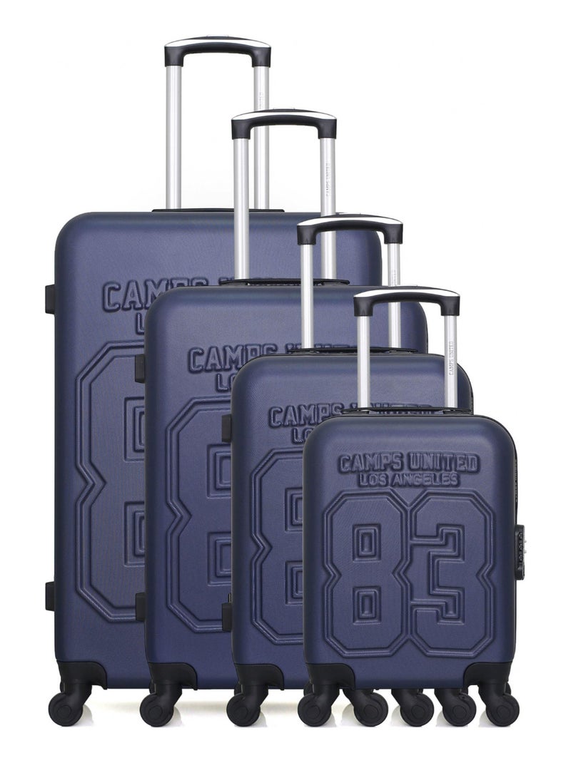 CAMPS UNITED - Set de 4 Valises BERKELEY-M 75 cm 4 Roues Bleu marine - Kiabi