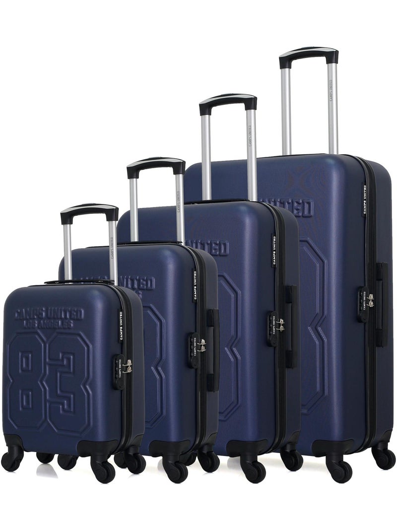 CAMPS UNITED - Set de 4 Valises BERKELEY-M 75 cm 4 Roues Bleu marine - Kiabi