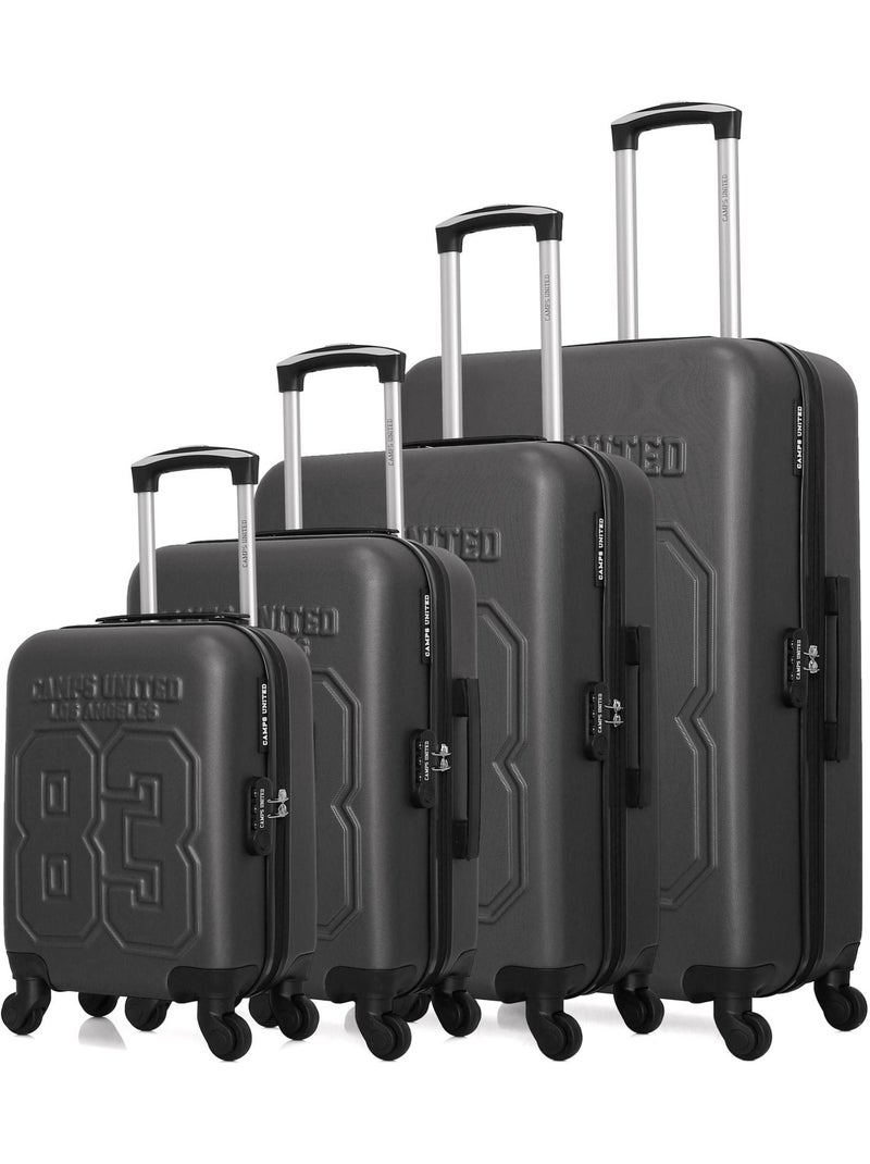 CAMPS UNITED - Set de 4 Valises BERKELEY-M 75 cm 4 Roues Gris foncé - Kiabi