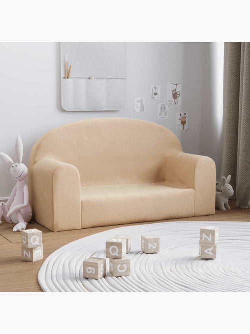 Canapé 2 places en peluche pour enfants housse amovible lavable - vidaxl - Kiabi