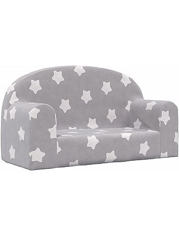 Canapé 2 places en peluche pour enfants housse amovible lavable - vidaxl