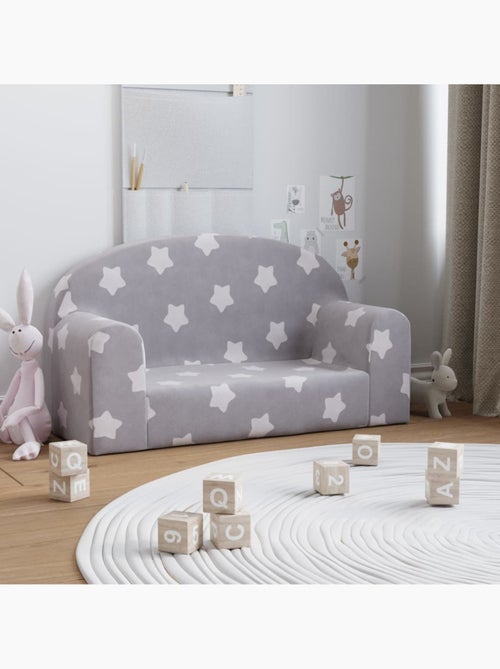 Canapé 2 places en peluche pour enfants housse amovible lavable - vidaxl - Kiabi Canapé 2 places en peluche pour enfants housse amovible lavable - vidaxl - Kiabi