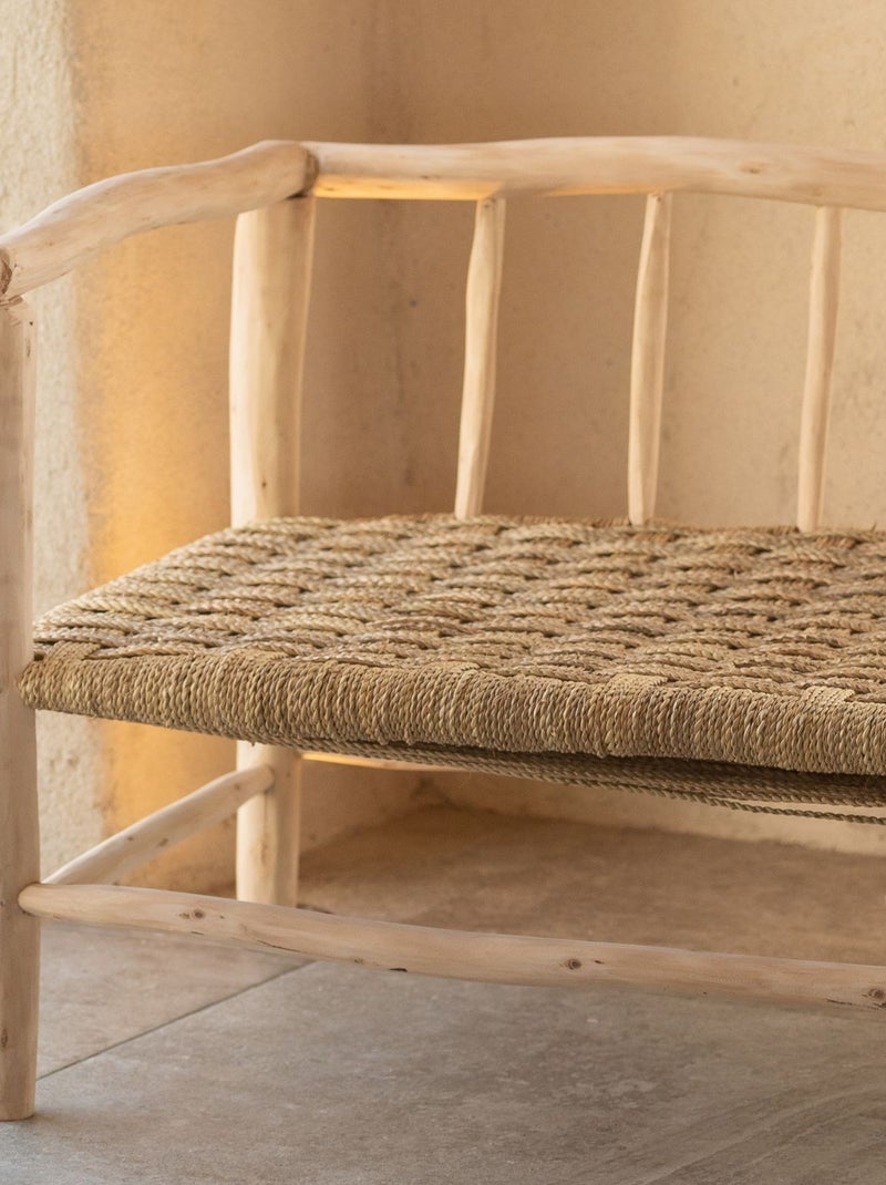 Canapé bois naturel Asilah Beige coquille - Kiabi