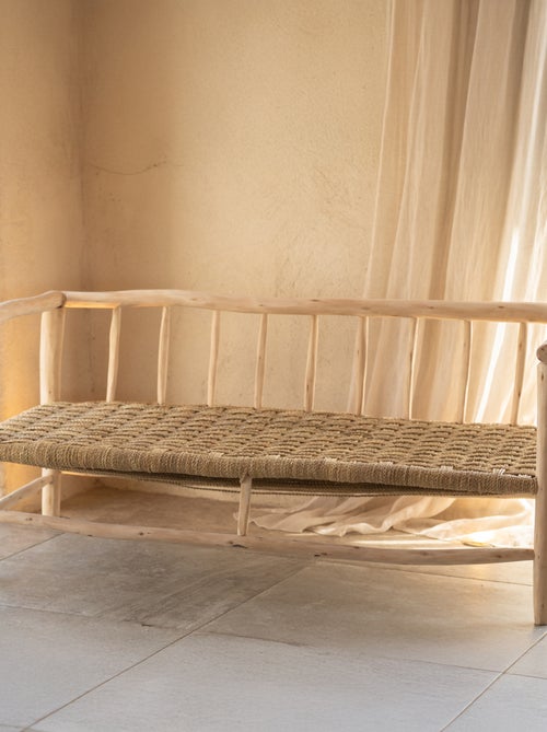 Canapé bois naturel Asilah - Kiabi