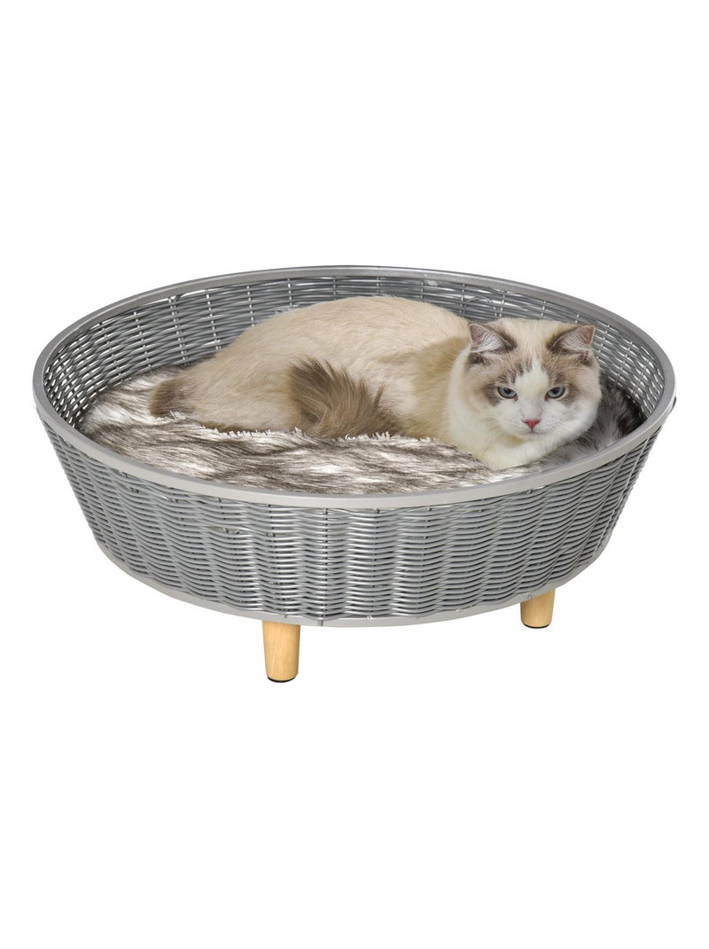 Canapé chien panier chat design scandinave avec coussin gris Gris - Kiabi