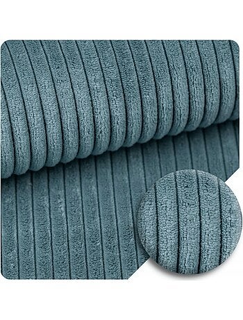 Canapé cube enfant 96 cm velours turquoise 4 pcs