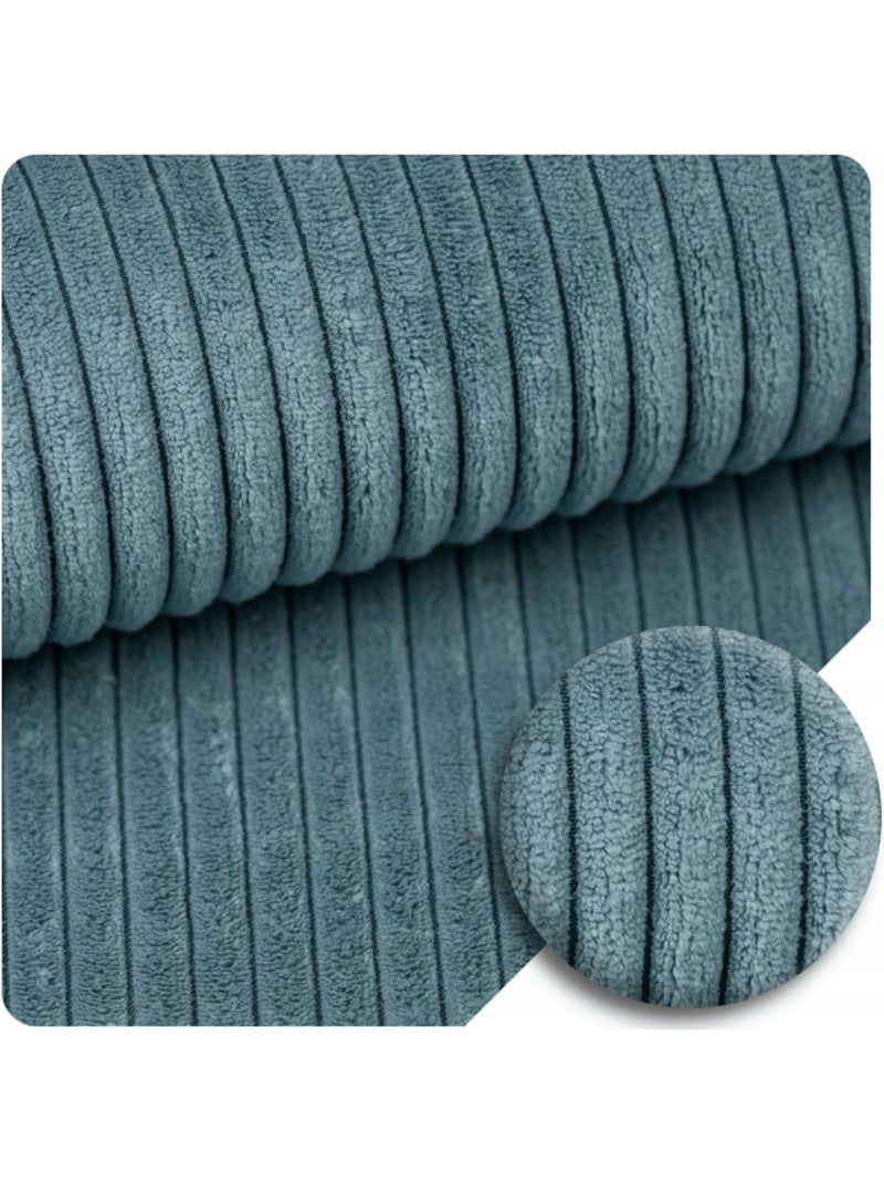 Canapé cube enfant 96 cm velours turquoise 4 pcs Bleu - Kiabi