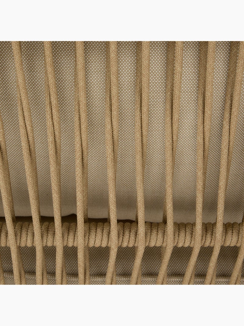 Canapé de jardin 2 places en acier et corde tressée ORISSA Beige - Kiabi