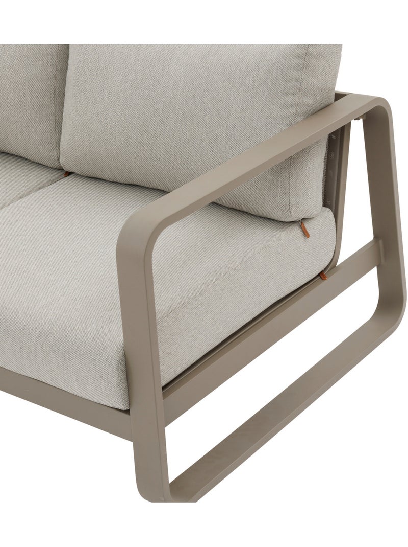 Canapé de jardin 2 places en aluminium DOMILLY Marron - Kiabi