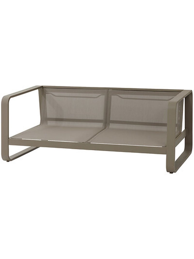 Canapé de jardin 2 places en aluminium DOMILLY Marron - Kiabi