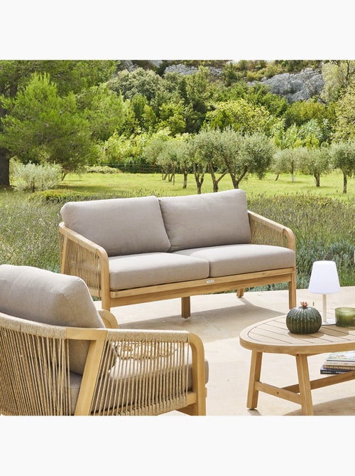 Canapé de jardin 2 places en bois d'acacia PAPOUASIE - Kiabi Canapé de jardin 2 places en bois d'acacia PAPOUASIE - Kiabi