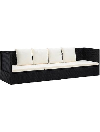 Canapé de jardin avec coussin et oreillers
