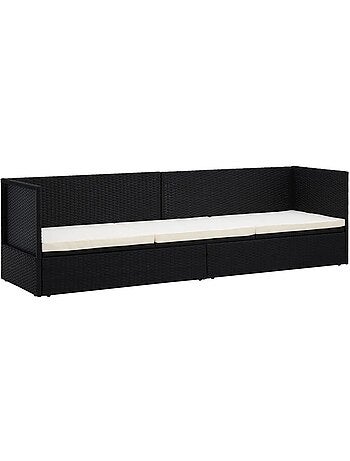 Canapé de jardin avec coussin et oreillers