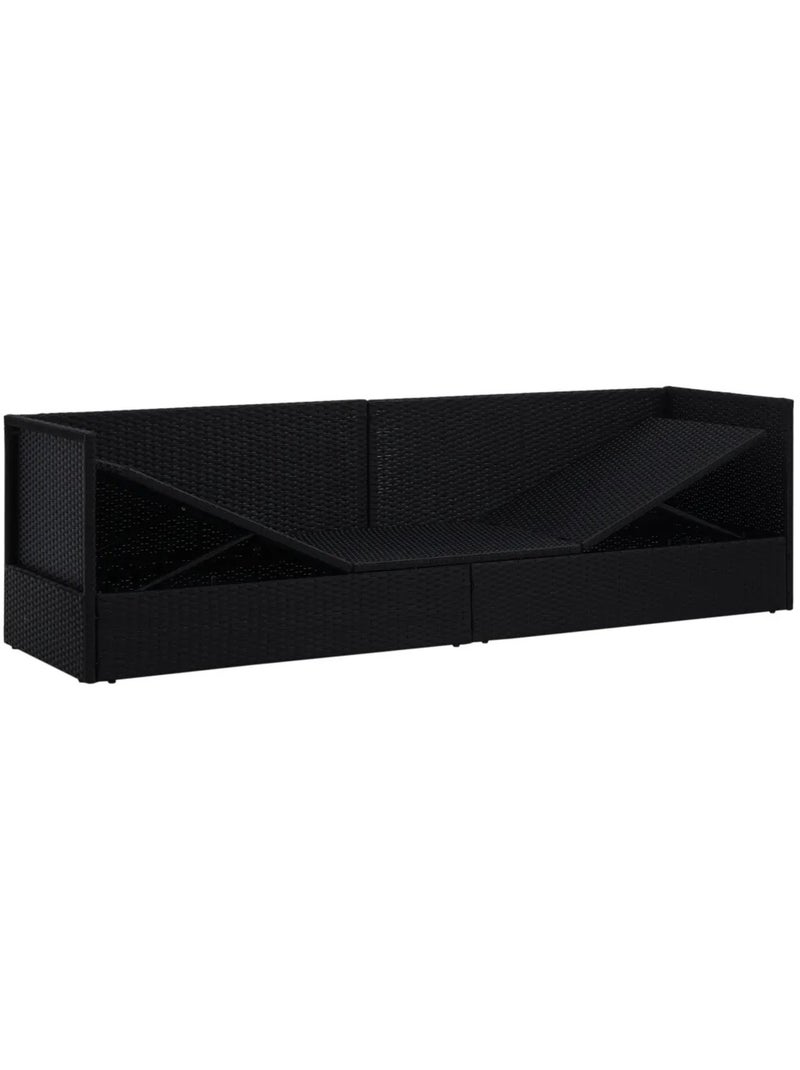 Canapé de jardin avec coussin et oreillers Noir - Kiabi