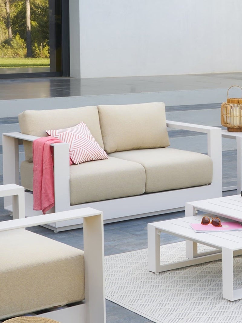 Canapé de jardin en aluminium 2 places ALLURE Beige - Kiabi