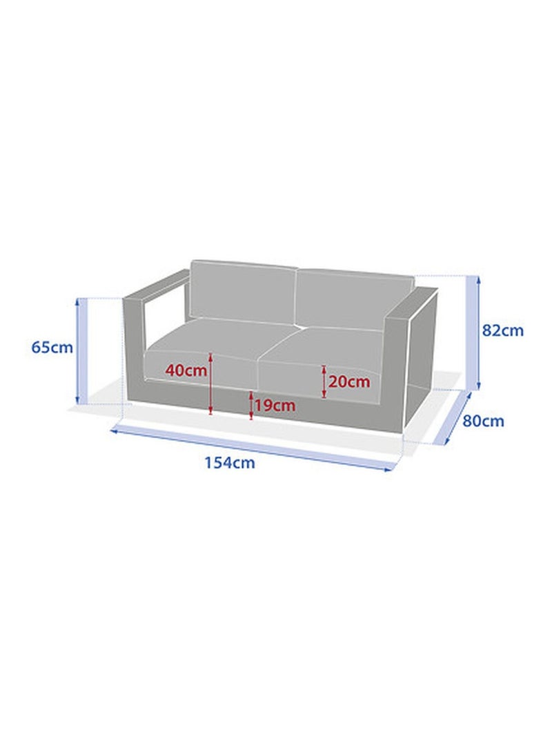 Canapé de jardin en aluminium 2 places ALLURE Beige - Kiabi