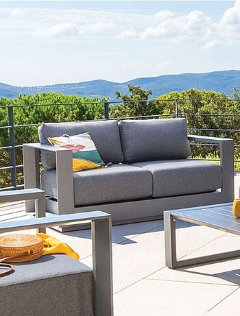 Canapé de jardin en aluminium 2 places ALLURE