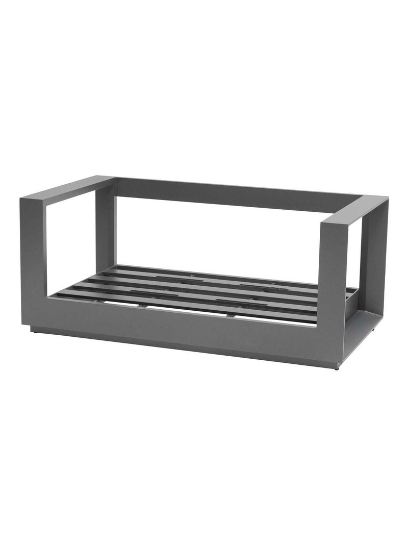 Canapé de jardin en aluminium 2 places ALLURE Gris foncé - Kiabi