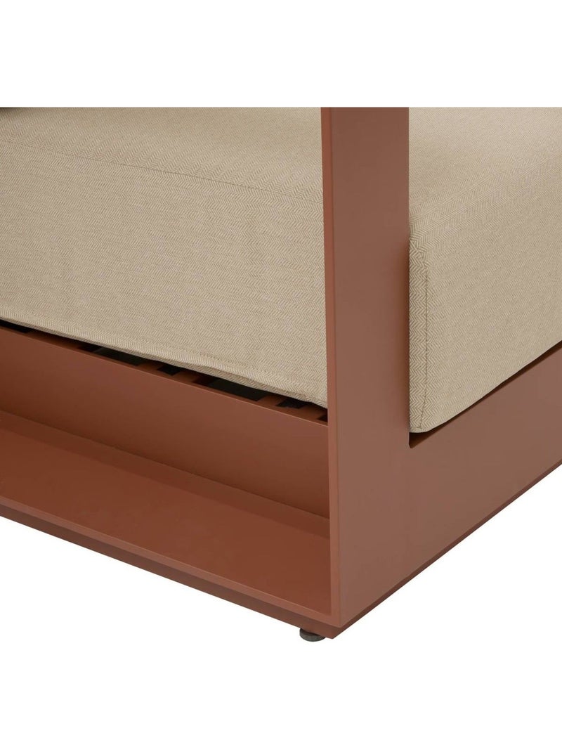 Canapé de jardin en aluminium 2 places ALLURE Orange - Kiabi