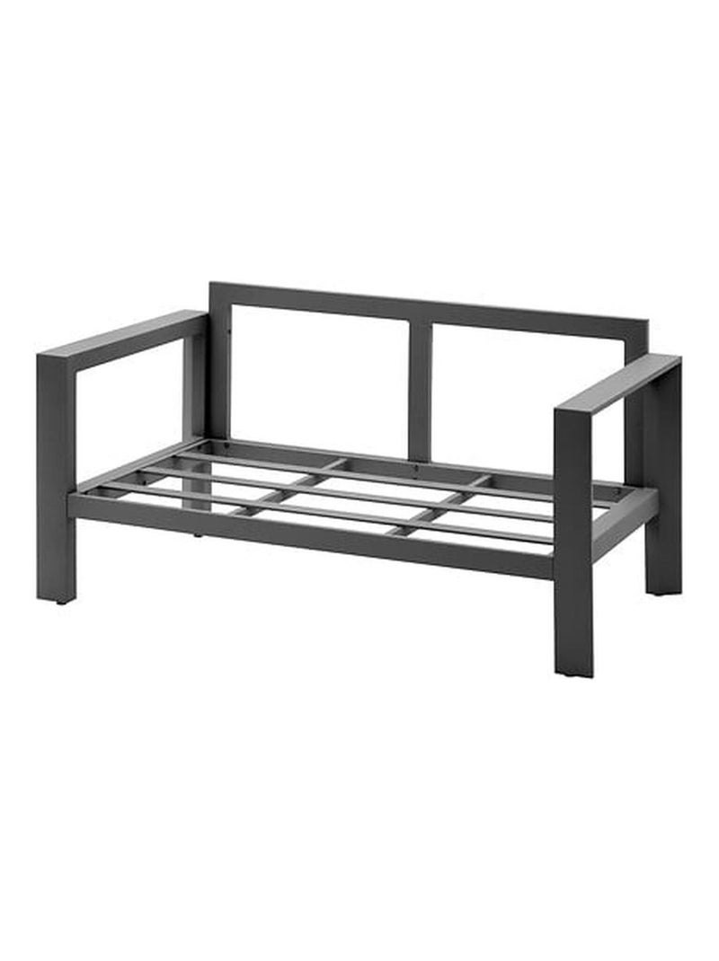 Canapé de jardin en aluminium 2 places EVASION Gris foncé - Kiabi
