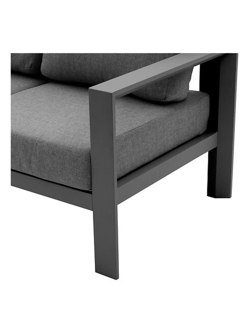 Canapé de jardin en aluminium 2 places EVASION Gris foncé - Kiabi