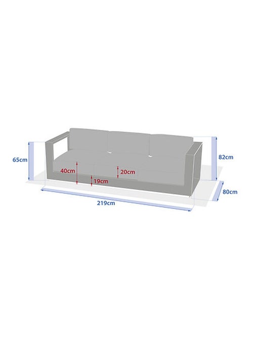 Canapé de jardin en aluminium 3 places ALLURE - Kiabi Canapé de jardin en aluminium 3 places ALLURE - Kiabi