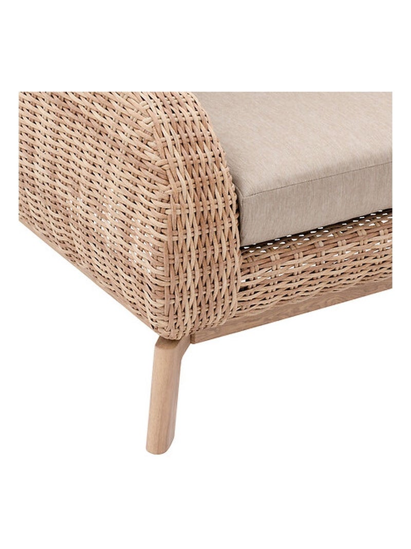 Canapé de jardin en résine tressée 2 places MANISSA Beige - Kiabi