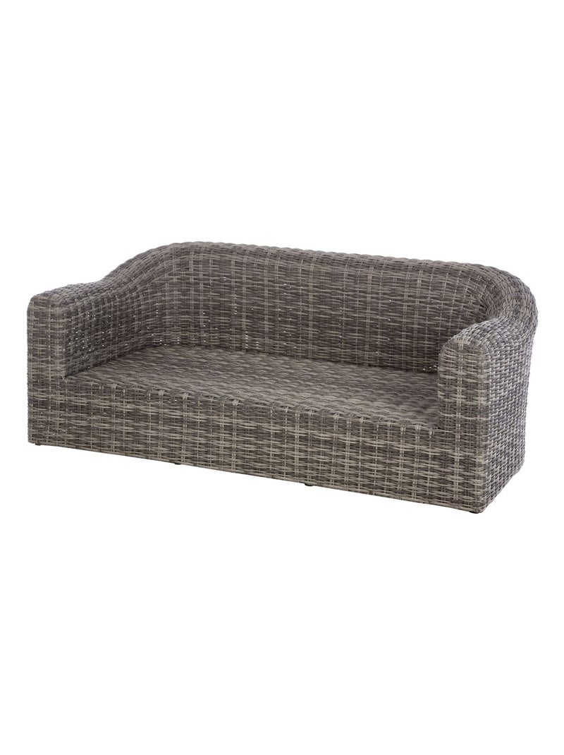 Canapé de jardin en résine tressée Moorea GM Gris - Kiabi