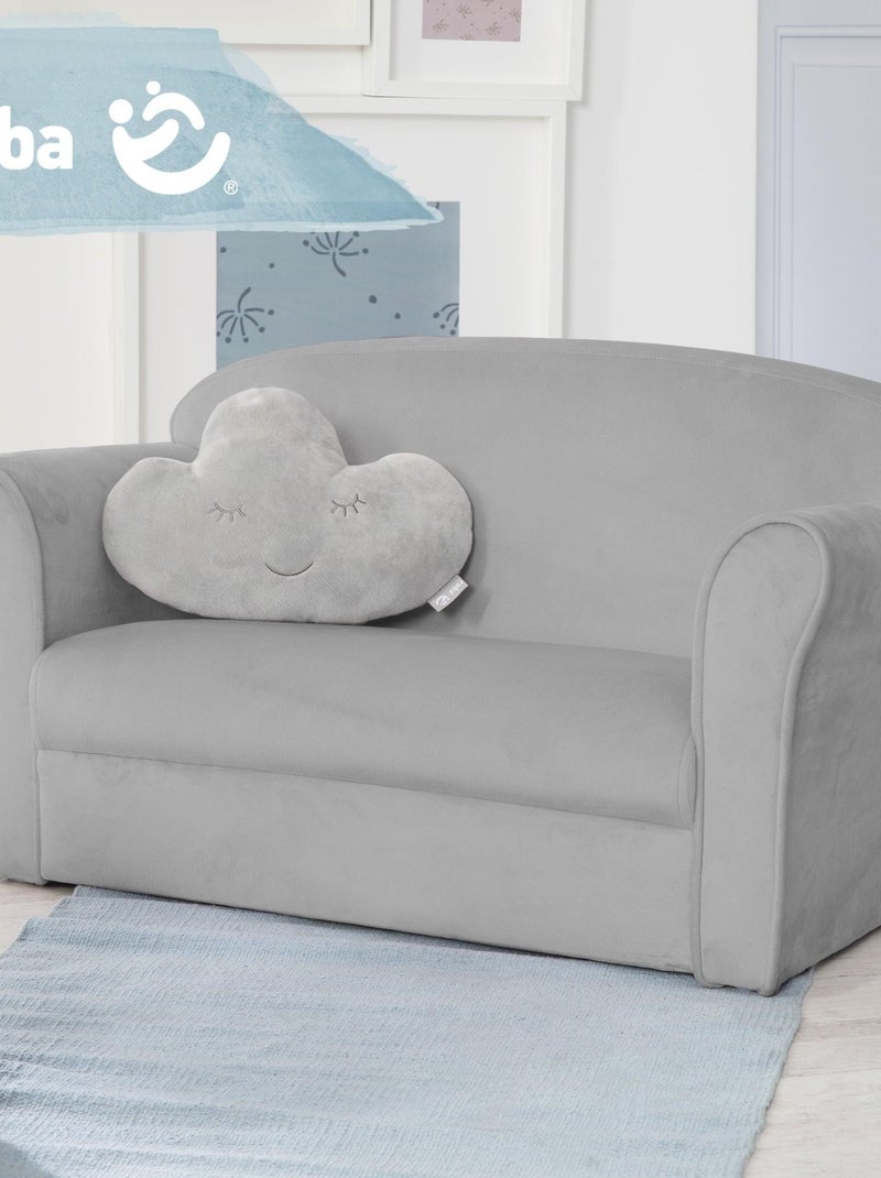 Canapé enfant confortable en velours - ROBA 'lil sofa' Gris - Kiabi