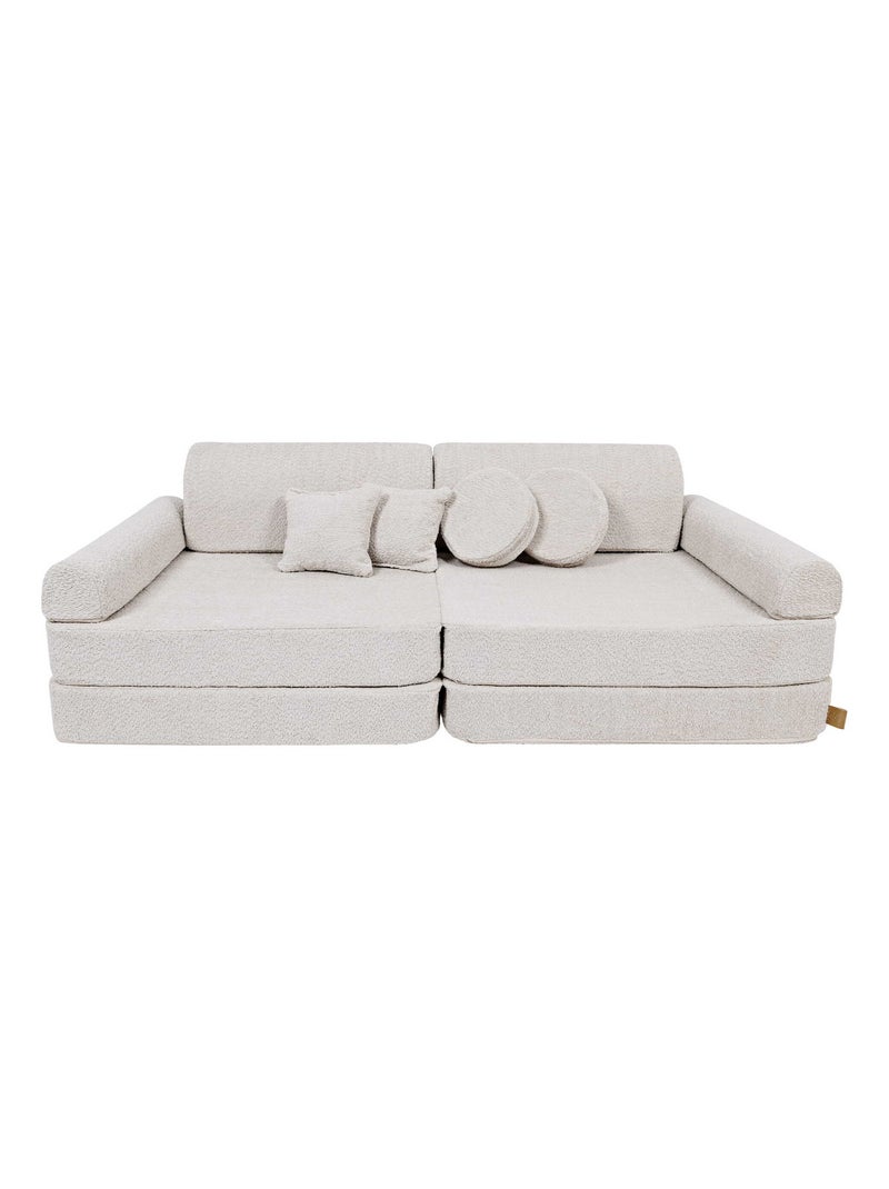 Canapé Enfant Convertible - Canape Dépliant et Confortable Blanc Ecru Blanc - Kiabi