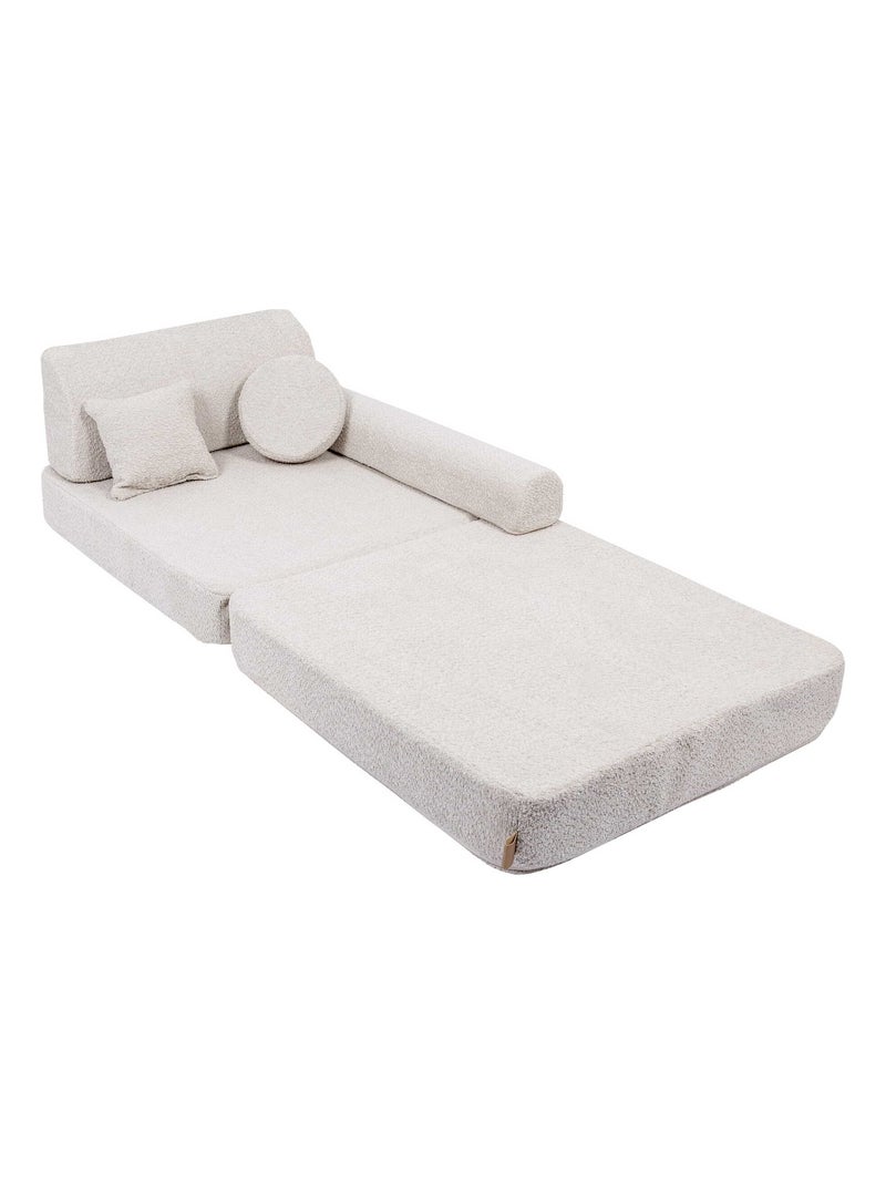 Canapé Enfant Convertible - Canape Dépliant et Confortable Blanc Ecru Blanc - Kiabi