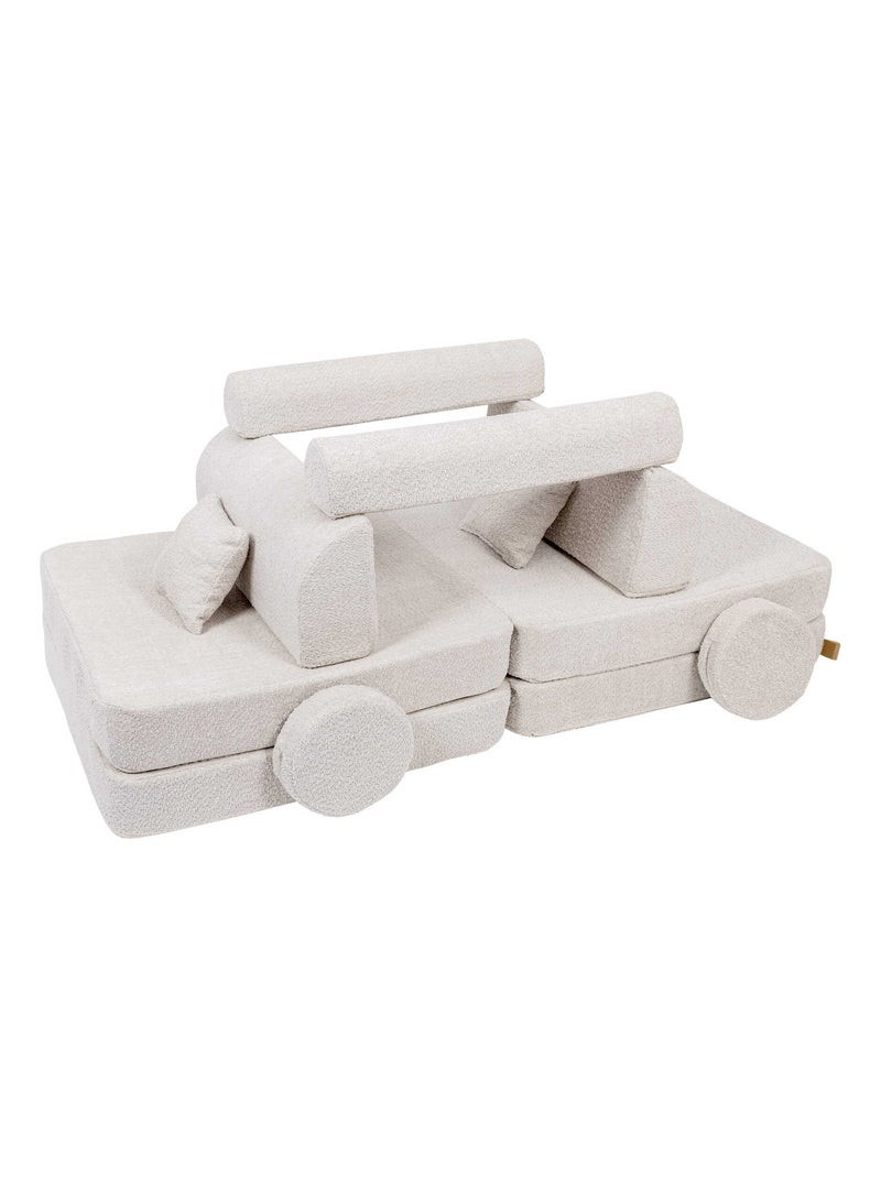 Canapé Enfant Convertible - Canape Dépliant et Confortable Blanc Ecru Blanc - Kiabi