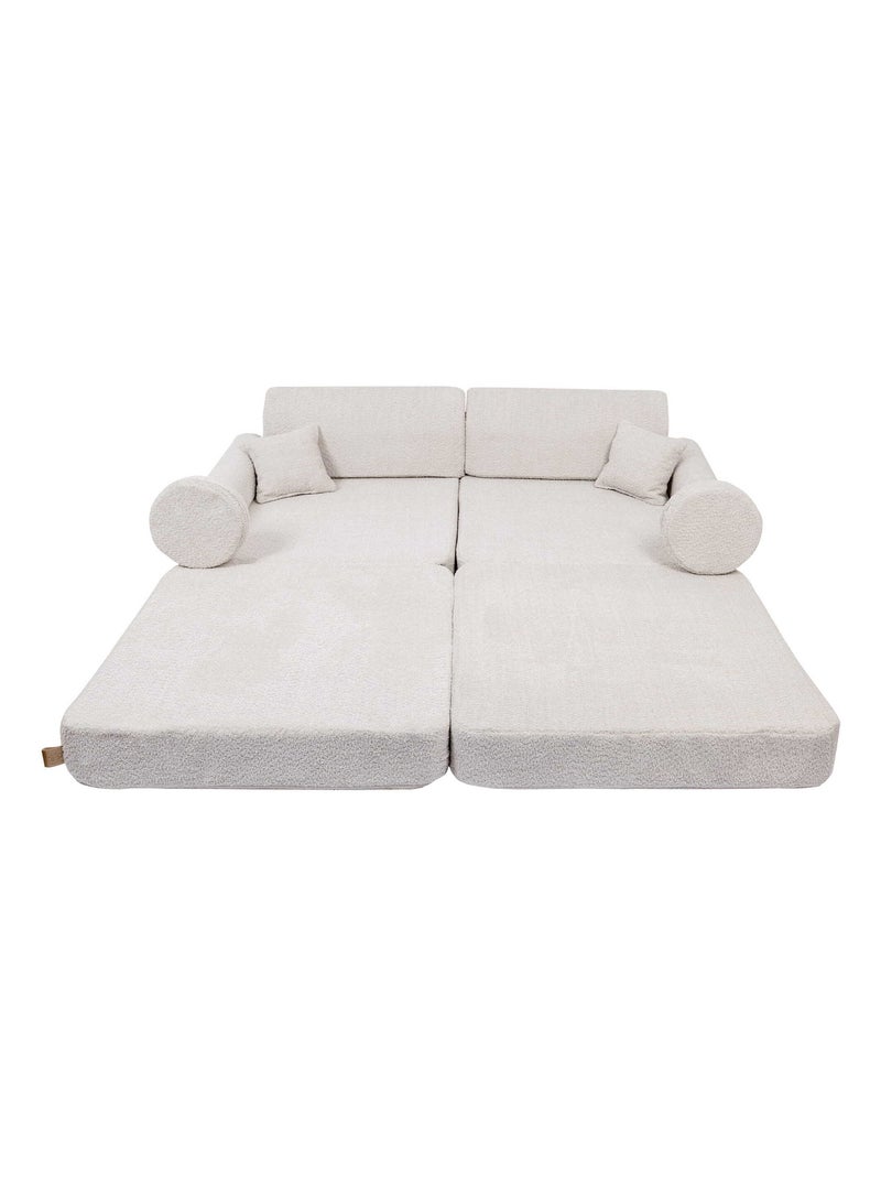 Canapé Enfant Convertible - Canape Dépliant et Confortable Blanc Ecru Blanc - Kiabi