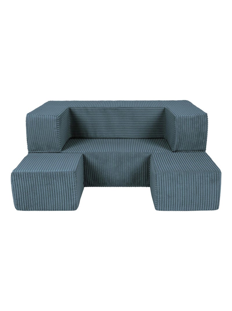 Canapé Enfant Convertible - Canape Dépliant et Confortable Bleu - Kiabi