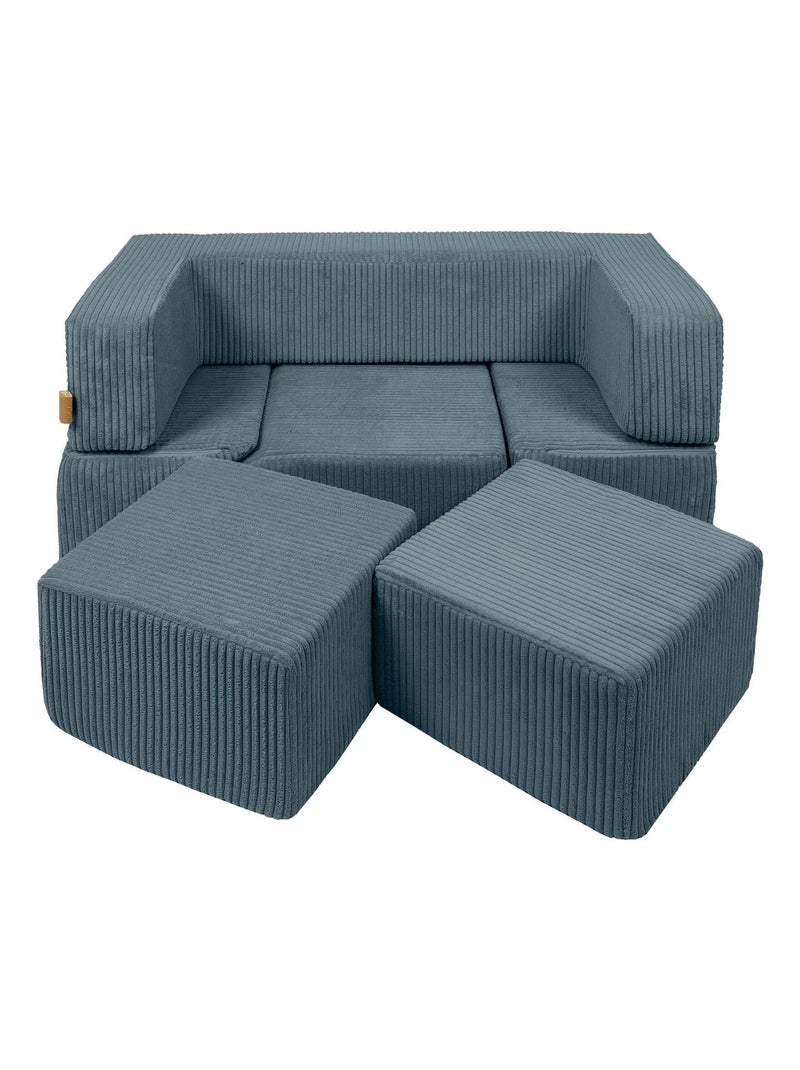 Canapé Enfant Convertible - Canape Dépliant et Confortable Bleu - Kiabi