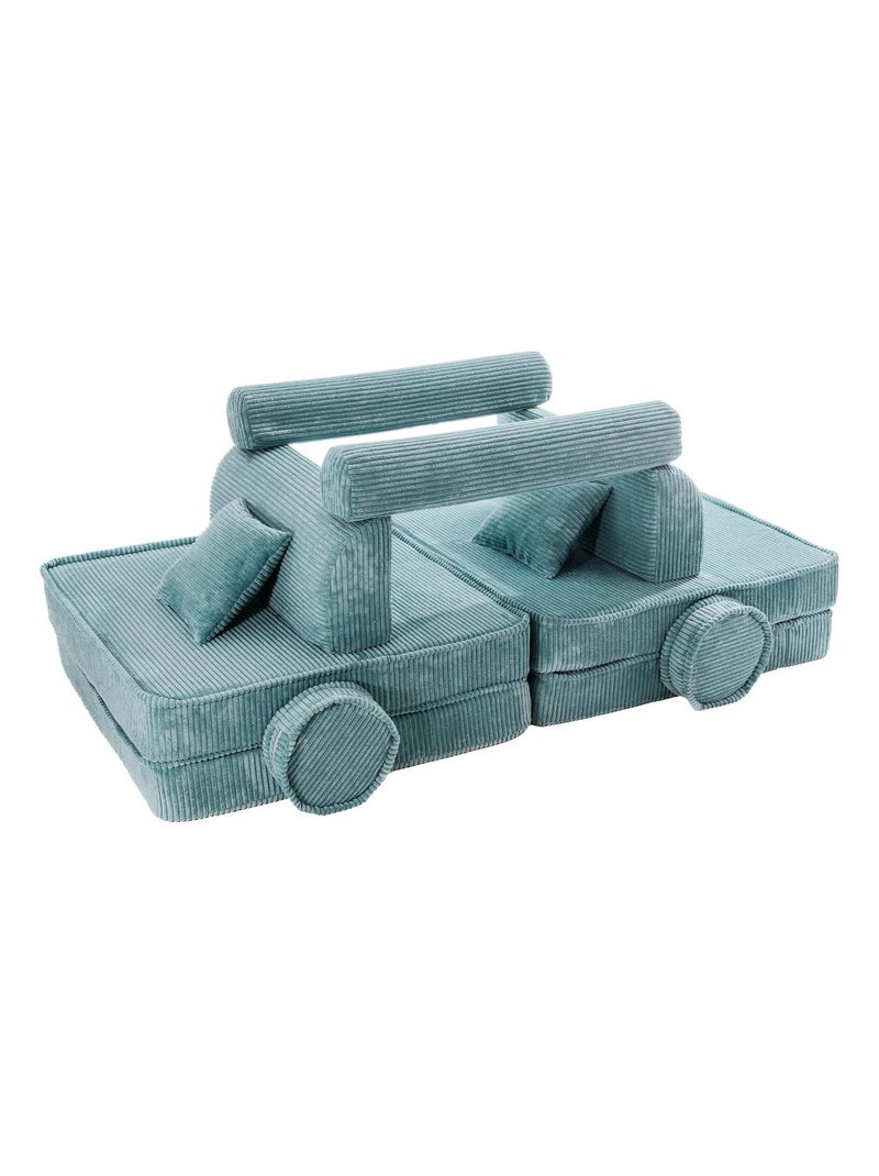 Canapé Enfant Convertible - Canape Dépliant et Confortable Bleu turquoise - Kiabi